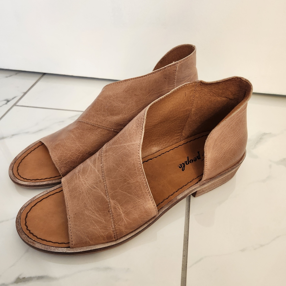 Free People Brown Leather Sandals